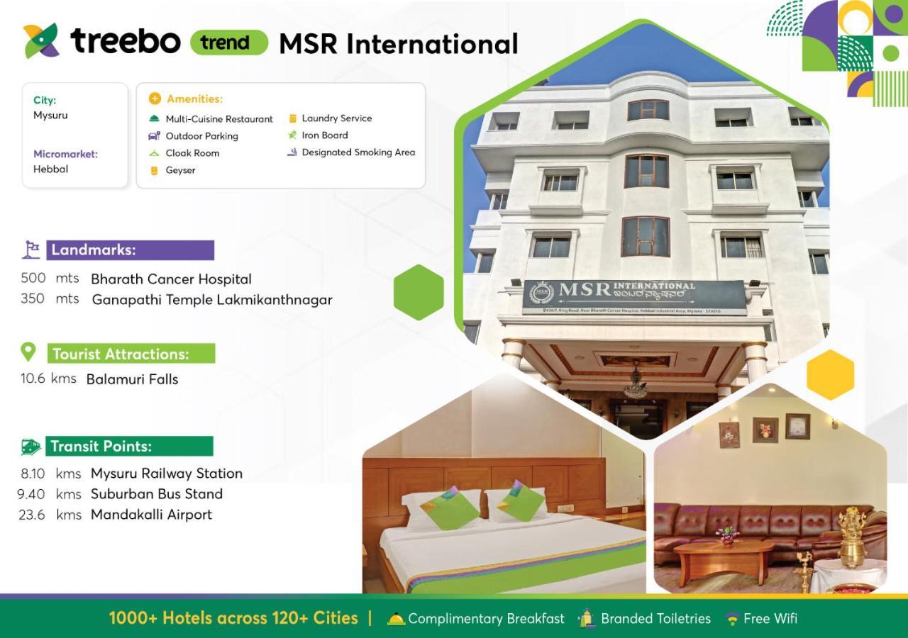 Hotel Treebo Trend Msr International - Hebbal Mysore Esterno foto